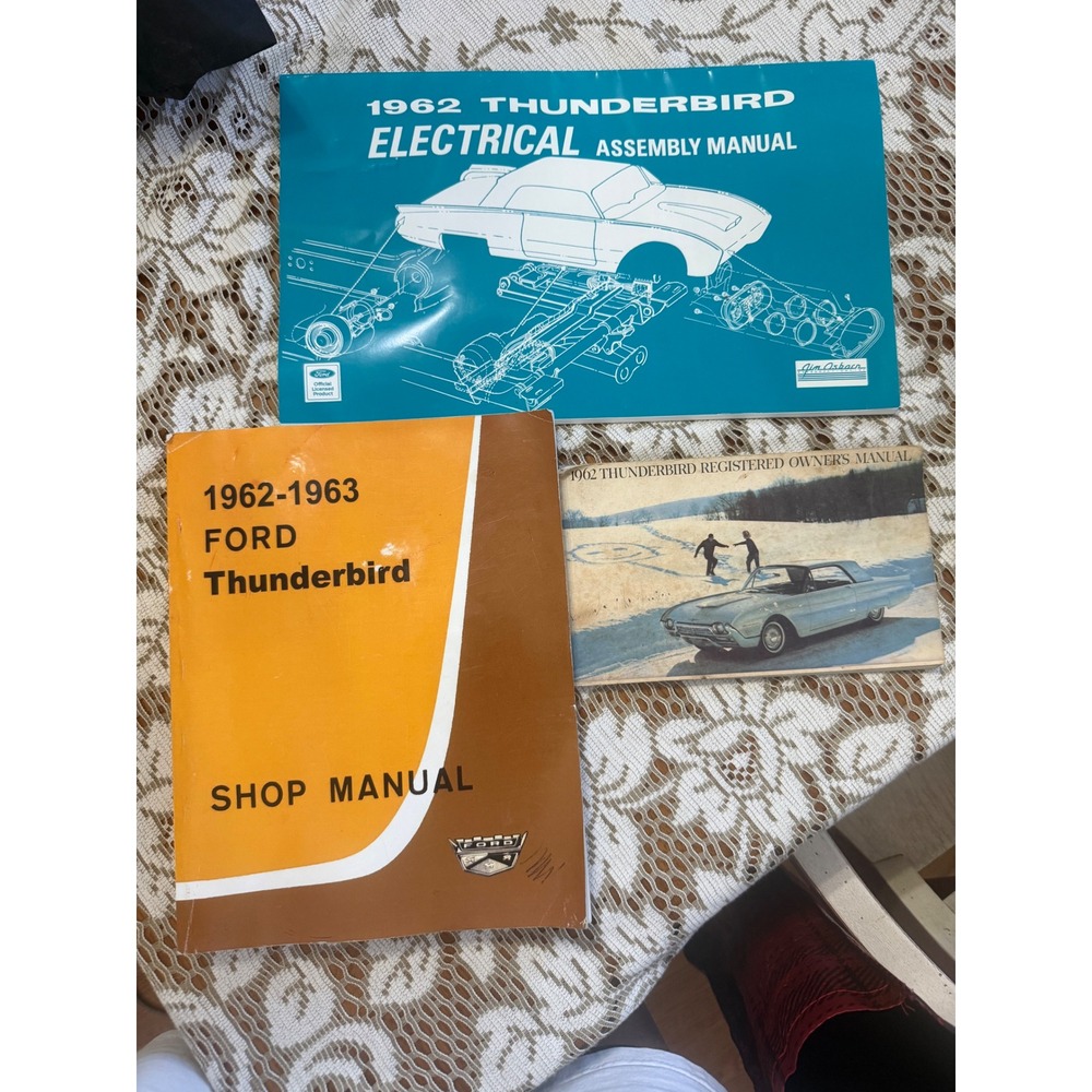 1962 1963 Ford Thunderbird Shop Electrical Assembly & Owners Manual Lot of 3